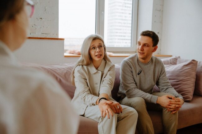 Couple going to counselling sessions