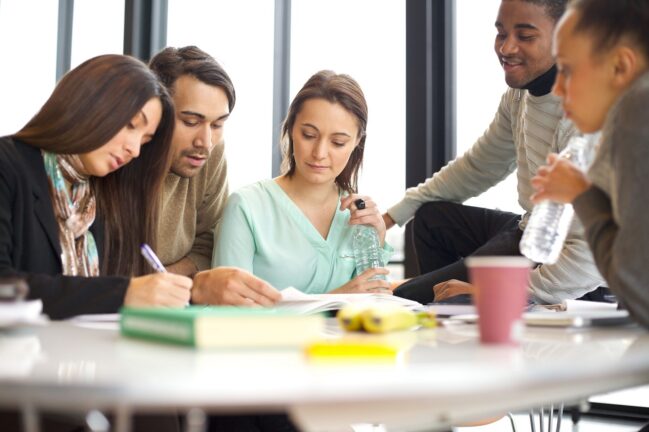 Students in a classroom